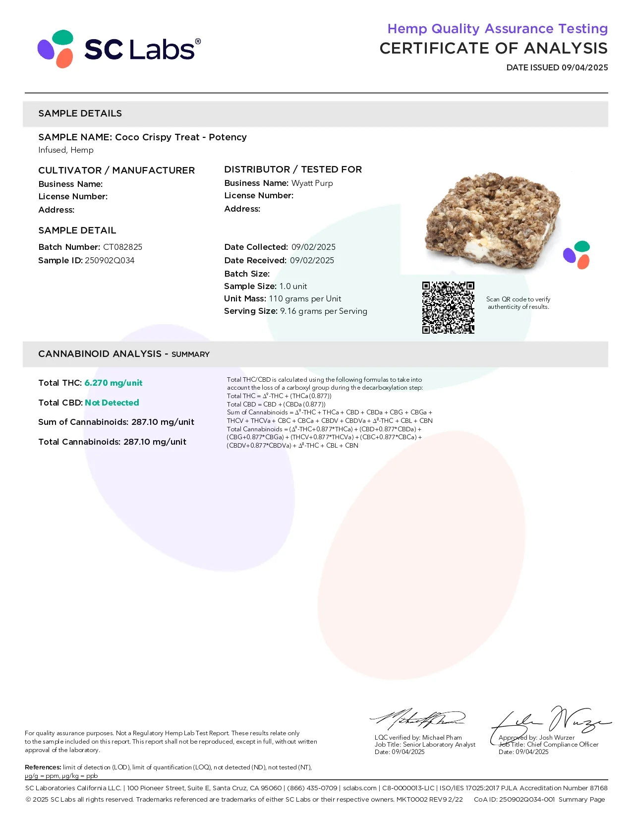 Cannabis Krispy THC Cereal Bar 350mg Edible - Coco Cereal Bar - Image 3